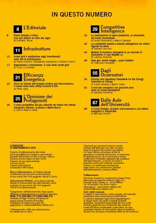 Numero 1 - Anno 2019