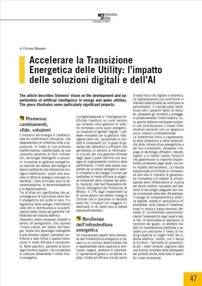 Accelerare la Transizione Energetica delle Utility: l’impatto delle soluzioni digitali e dell’AI