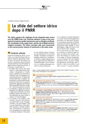 Le sfide del settore idrico dopo il PNRR