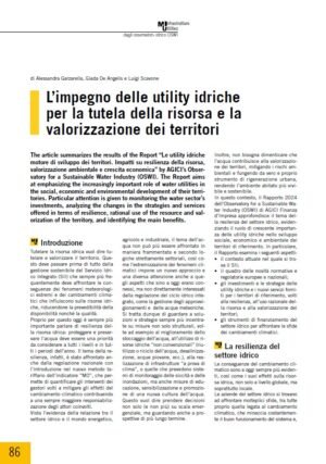 L’impegno delle utility idriche per la tutela della risorsa e la valorizzazione dei territori