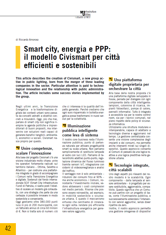 Smart city, energia e PPP: il modello Civismart per città efficienti e sostenibili