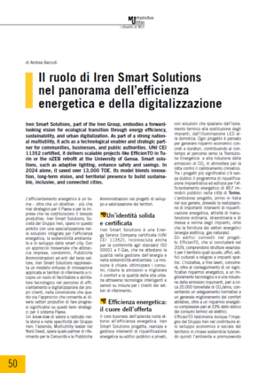 Il ruolo di Iren Smart Solutions nel panorama dell’efficienza energetica e della digitalizzazione